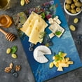 thumbnail image 5 of Under the Sea Cutting Board, Tropical Emperor Long Living Angelfish in Underwater Exotic Marine Animal Image, Decorative Tempered Glass Cutting and Serving Board, Large Size, Blue, by Ambesonne, 5 of 5