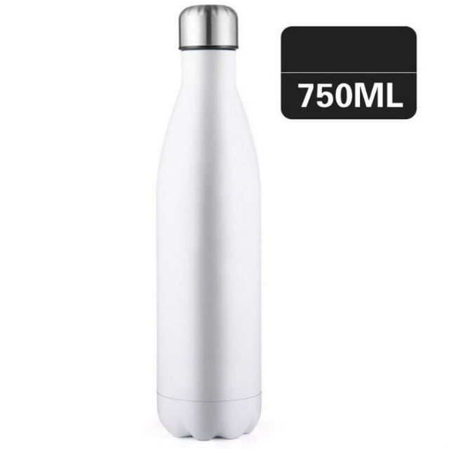 Minimalistic modern double-layer warhead motion cup 750ml shine white