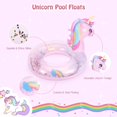 thumbnail image 3 of Flotador inflable para piscina MoKo Glitters con lentejuelas y unicornio para niños, 3 of 7