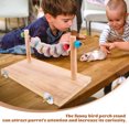 thumbnail image 2 of Birds Chewing Toy Bird Standing Perch Parrot Perch Stand Wooden Bird Toy Hamster Platform, 2 of 9