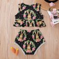 thumbnail image 4 of Vedolay Girl Summer Short Sets Girls Summer Cute Print Shorts Set T-Shirt and Short Pant 2 Piece Outfits,Black 3-6 Months, 4 of 5