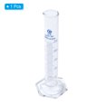 thumbnail image 3 of Uxcell 25ml 3.3 Borosilicate Glass Graduated Cylinder, Hex Base Blue Graduations Measuring Cylinder, 3 of 4