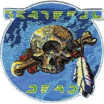 Grateful Dead Men's Embroidered Patch Blue