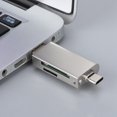 thumbnail image 4 of Lector de tarjetas tipo C 2 en 1 para tarjetas SD/TF/Micro SD, adaptador USB OTG (dorado), 4 of 11