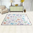 thumbnail image 3 of Dreamtimes Lightweight Soft Area Rugs 31x20 Inch, Colorful Butterflies Floor Mat Doormat for for Rooms Entrance Hardwood Floor Living Room 2'7" x 1'8"） Nursery Rugs, 3 of 6