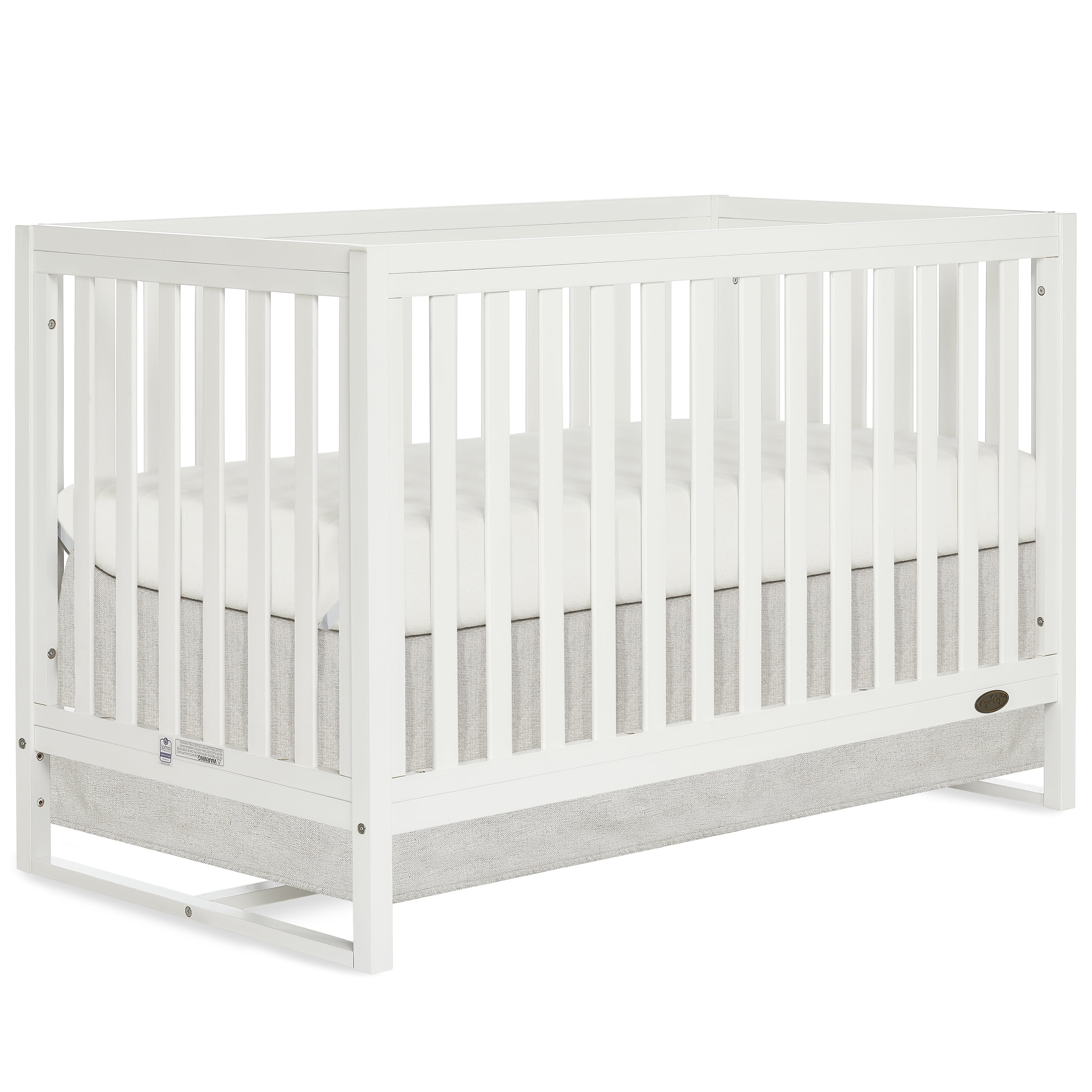Dream On Me Nursery Bundle of Dream On Me Arlo 5-in-1 Convertible Crib, Dream On Me Arlo Changing Table, with a Dream On Me Honeycomb Orthopedic Firm Fiber Standard Crib Mattress, White