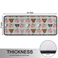 thumbnail image 5 of Kitchen Rugs Sets Of 2,Cute Pitbull Terriers Dog and Flower Anti Fatigue Kitchen Mat Rugs Non Slip Washable,Decorative Kitchen Floor Mats for Kitchen,Sink,Laundry,17"x47"+17"x47", 5 of 5