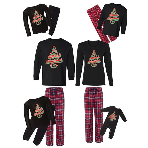 Awkward Styles Family Christmas Pajamas Set Red Merry Christmas Matching Sleepwear