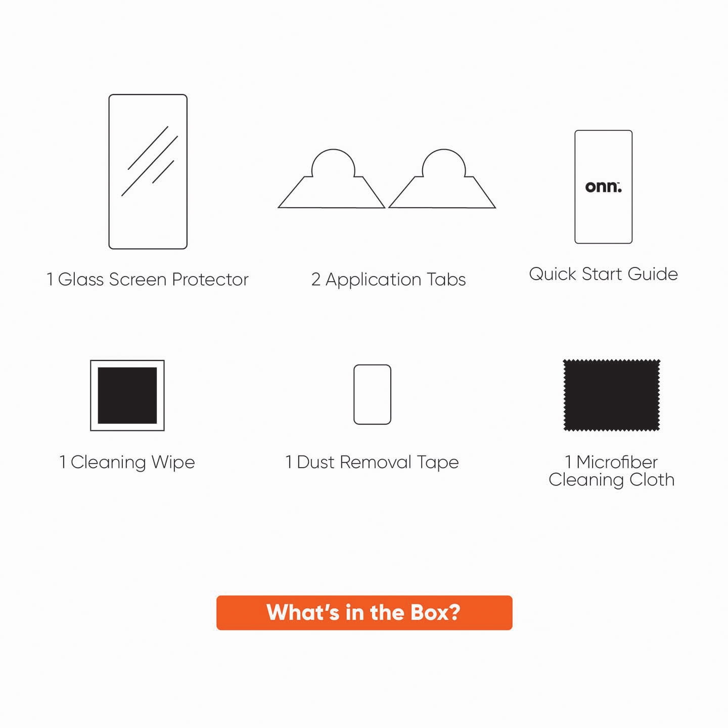 onn. Glass Screen Protector for iPhone X / iPhone Xs / iPhone 11 Pro