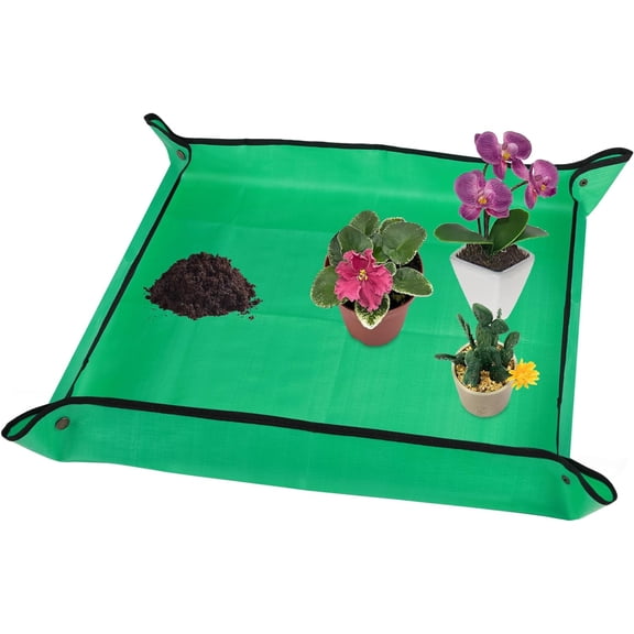 30" X Lar Plant Repotting Mat for Indoor Plants Potting Soil, Foldable Waterproof Repotting/Potting Tray, House Succulents Gardening Tools Gifts Gardener