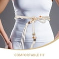 thumbnail image 7 of TABLZONE Durable Handmade Macrame Belt for Women's in Beige Soft Cotton Rope Adjustable Versatile Boho Fashion Size 3.5 x 36 Inches, 7 of 7