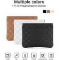 thumbnail image 4 of 2 PC Pocket Cosmetic Bag for Purse, Lipstick & Coin Storage Purse Organizer Pouches,Small Cosmetic Bag for Women,Holographic Green Faux Leather Waterproof, Travel Makeup Pouch & Essentials, 4 of 6