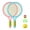 D, variant on BGZLEU 2 Pcs Plastic Kids Tennis Racket with 1 Tennis Balls and 1 Shuttlecocks Training Balls Beach Tennis Racket in 3 Colors Tennis Racket Set for Kids Outdoor Sports Gifts