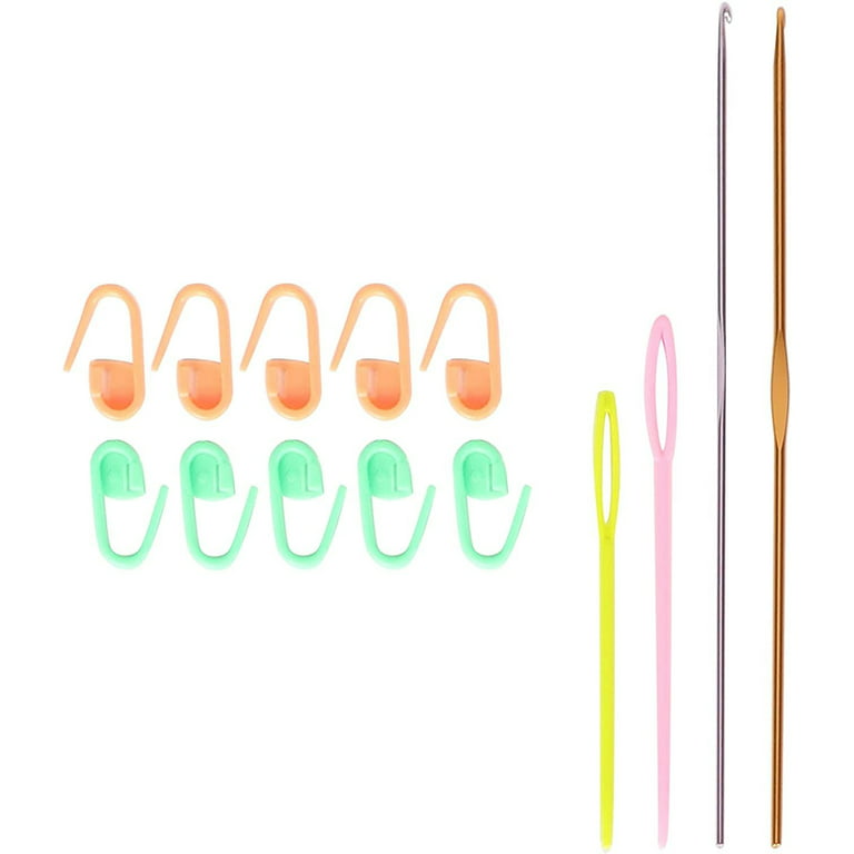 H&S Knitting Needles Set for Beginners Knitting Accessories - 11 Pairs of  Stainless Steel Knitting Needles with Firm Grip Handle - Single Pointed