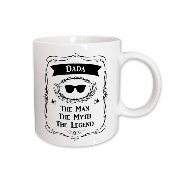 3drose, Dada the Man the Myth the Legend Name for Dad or Grandpa Funny Fun, 15oz Mug