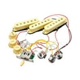 thumbnail image 2 of Milaget Guitar Pickup Set 5 Gear Wheel Prewired for ST Electric Guitar Musical Instrument Yellow, 2 of 9
