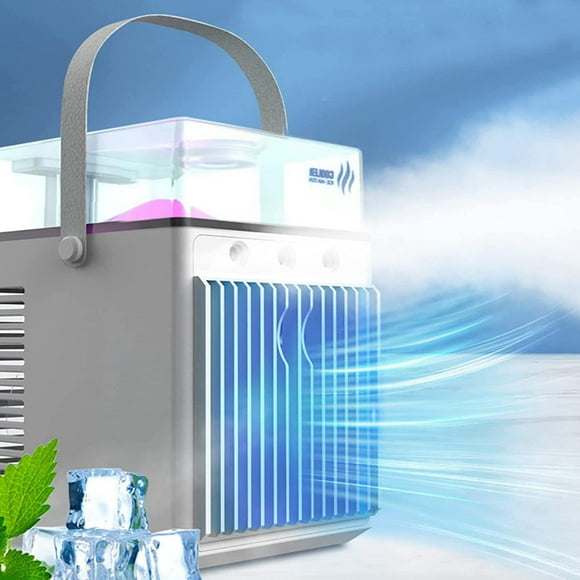 2022 Portable Air Conditioner, Rechargeable Evaporative Portable Personal Air Cooler Humidifier with Night Light, 3 Speeds Mini Portable Ac for Bedroom Office Home Room Study, Portable Ac