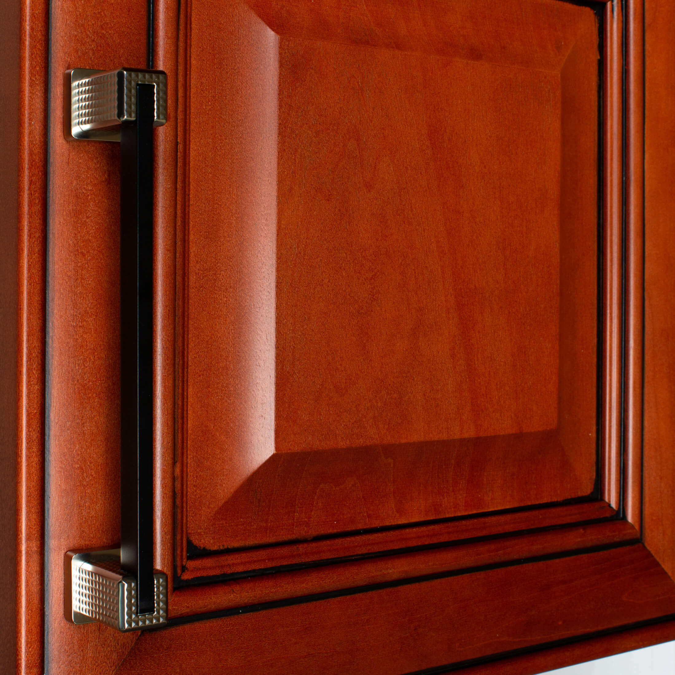 6-5/16 in. Modern Flat Embossed Matte Black Cabinet Pulls (25-Pack) - image 2 of 6
