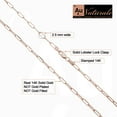 thumbnail image 2 of Au Naturale 14k Rose Gold Paperclip Link Chain Bracelet (2.5 mm, 7 inch), 2 of 7