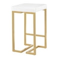 thumbnail image 4 of Midas 26" Contemporary-glam Counter Stool in Gold with White Velvet Cushion by LumiSource - Set of 2, 4 of 7