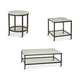 thumbnail image 2 of Whitman Marble Rectangular Cocktail Table in Bronze and Ivory Marble, 2 of 3