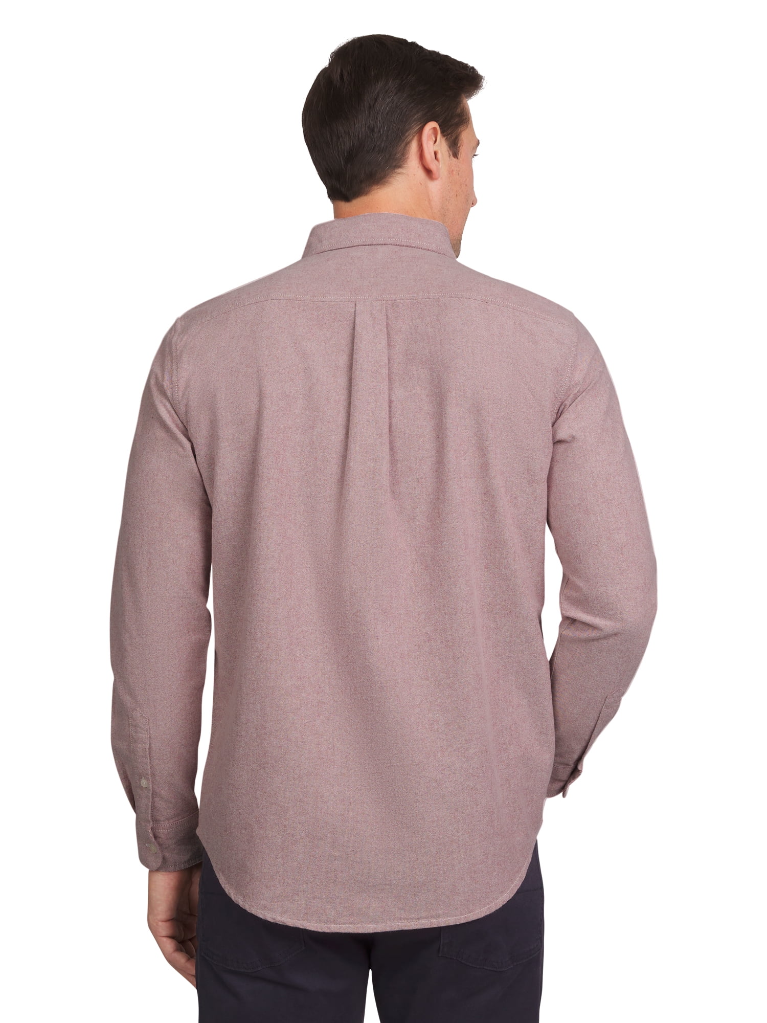Chaps Men's & Big Men's Untucked Cotton Oxford Long Sleeve Button-Down Shirt, Sizes S-2XL