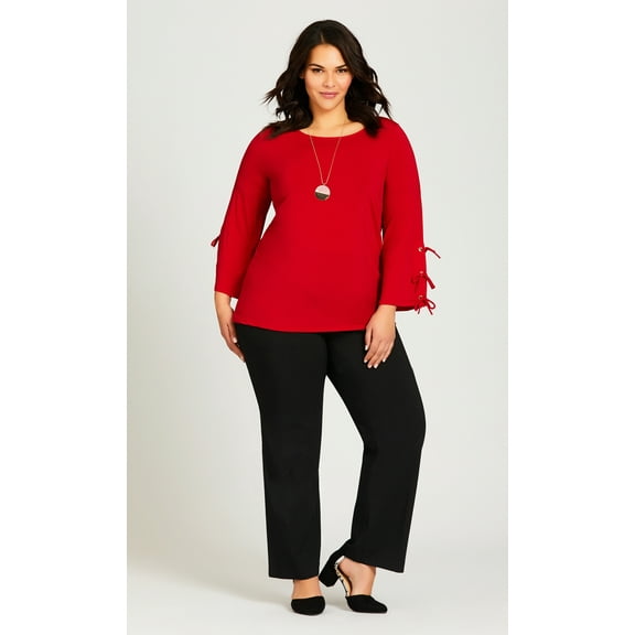 Avenue Women's Plus Size Super Stretch Bootcut Pant Wide Comfort Elasticated Waist Pull-On Style