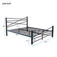 thumbnail image 4 of Queen Size Platform Bed with Under-bed Storage, Metal Platforn Bed Frame with Headboard, No Box Spring Needed, Black, 4 of 7