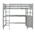 thumbnail image 6 of CoSoTower Twin Size Loft Bed with Drawers and Desk, Wooden Loft Bed with Shelves - Gray, 6 of 9
