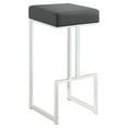 thumbnail image 2 of Gray Chrome Contemporary Modern Stool for Kitchen Counter or Bar, 2 of 6