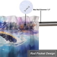 thumbnail image 5 of Watercolor Sea Turtle Kitchen Curtain Valances Beach Nautical Theme Thermal Insulated Room Darkening Curtain for Dinning Room 54 by 18 in, 1 Panel, 5 of 6