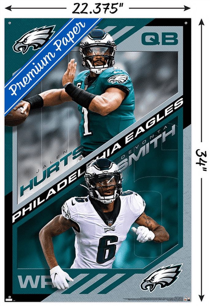 NFL Philadelphia Eagles - Dynamic Duo 21 Wall Poster with Pushpins, 22.375" x 34"