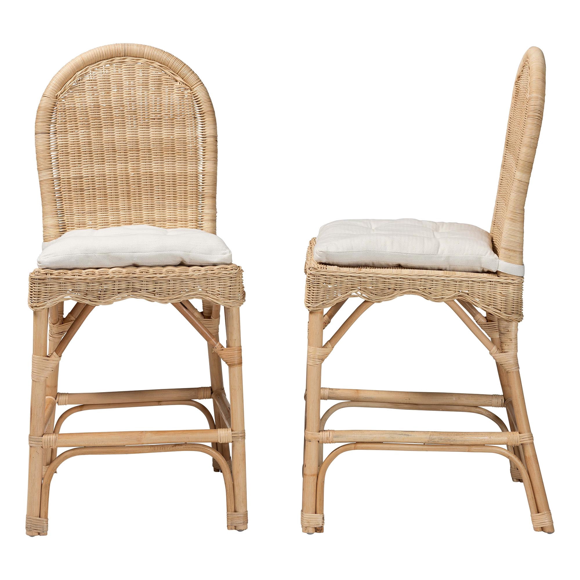bali & pari Bilu Boho Counter Stool, 2-Piece, Natural