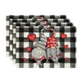 thumbnail image 4 of 2024 Placemat Set Loving Hearts Linen Check Plaid Table Mats for Valentine's Day Wedding Dining Table ration, 4 of 6