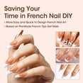thumbnail image 4 of Gellen French Tips Press on Nails - 150 Pcs Brown Medium Coffin, Salon Acrylic Press on Nails Soft Gel Nail Tips, 15 Sizes Fake Nails 3 in 1 Pre-french French Tips Full Cover Tips for Nail Art, 4 of 9