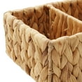thumbnail image 6 of Casafield Set of 2 Water Hyacinth Storage Baskets with 4 Sections, Natural - Woven Bin Organizers for Bathroom, Laundry, Pantry, Office, Shelves, 6 of 7