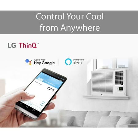 LG - 23,000 BTU 230V Smart Window Air Conditioner with Heat - White