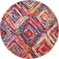 thumbnail image 1 of Unique Loom Estrella Tapis Dégradé Diamants 6' x 6' Rond Multi/rose, 1 of 2