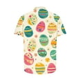 thumbnail image 4 of Blusas y camisas de manga corta con cuello en V Camisa estampada de Pascua para hombre Camisa abotonada Top de poliéster para hombre, 4 of 4
