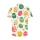 thumbnail image 4 of Blusas y camisas de manga corta con cuello en V Camisa estampada de Pascua para hombre Camisa abotonada Top de poliéster para hombre, 4 of 4