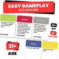 thumbnail image 5 of Juegos de cartas para beber o hacer o beber para adultos - Divertidos juegos para adultos para noches de juegos y fiestas - Regalo de cumpleaños número 21 y juegos de despedida de soltera con 350 cart, 5 of 5