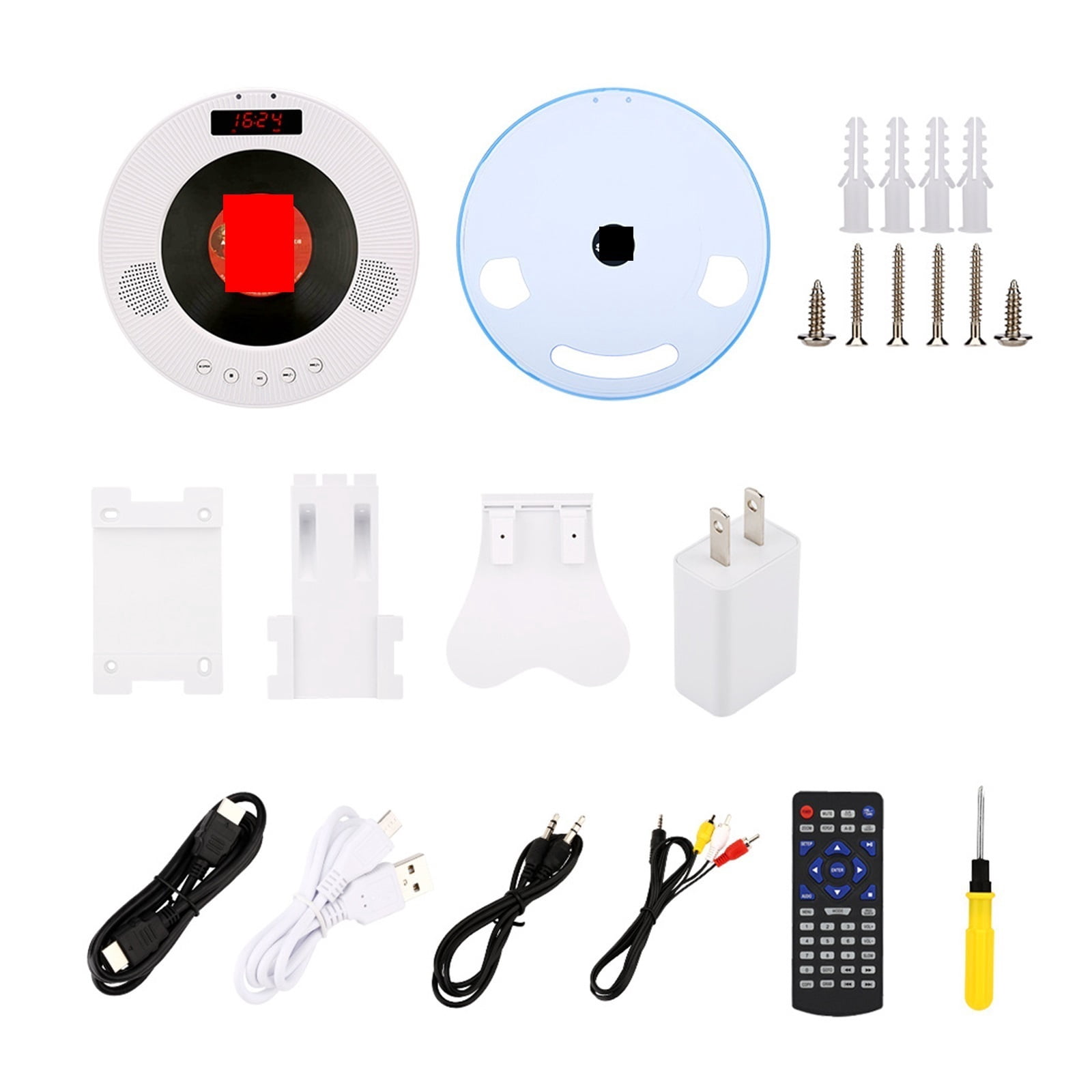 Portable Bluetooth CD DVD Player HD Video Music Disc Player for Home Theater Entertainment ,Multi-Functional