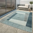 thumbnail image 4 of Paco Home Indoor and Outdoor Rug with Carved Geometric Pattern in Blue - 2'8" x 4'11" (3'x5'), 4 of 5