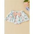 thumbnail image 5 of Bagilaanoe 3pcs Newborn Baby Girl Short Pants Set Fly Sleeve Romper Tops + Rainbow Skirt Shorts + Headband 3M 6M 9M 12M Infant Casual Summer Outfits, 5 of 9