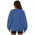 thumbnail image 4 of Sweatshirts For Women Long Sleeve Crewneck Sweatshirt Causal Loose Fit Pullover Tunic Tops Fall Clothes Shirts Blue XL, 4 of 6