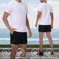 thumbnail image 6 of Taigaofy Men's 5" Workout Athletic Running Shorts Quick Dry Lightweight Gym Shorts Black L, 6 of 9