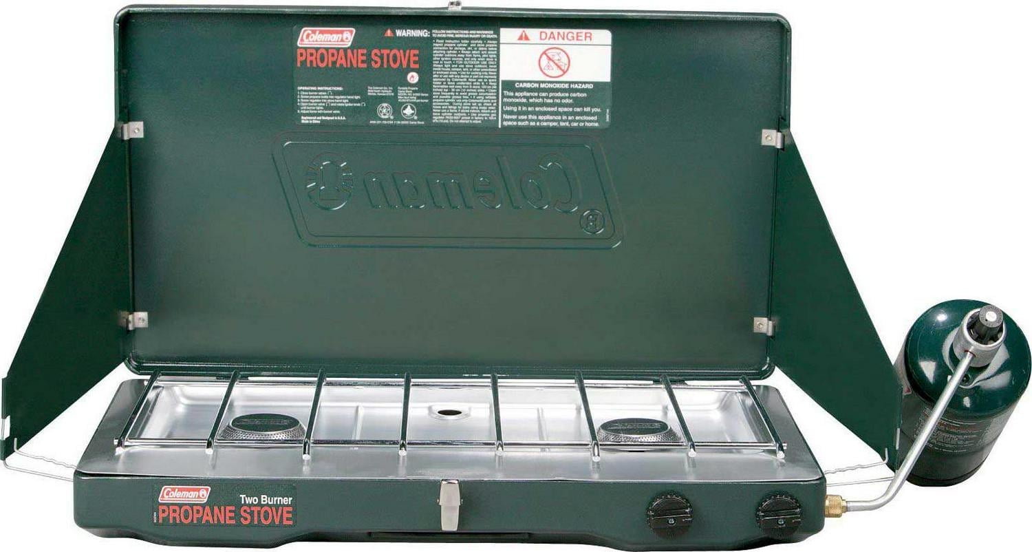 バーベキュー・調理用品 COLEMAN POWERHOUSE CAMP STOVE 413H499J Coleman 413H 2 Burner Campstove Powerhouse NO TANK LP CONVERTED