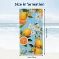 thumbnail image 2 of PHYHOO Orange Lemon Printed Microfiber Sand Free Pool Towel Lightweight Oversized Quick Dry Absorbent Compact Travel Must Have for The Swimming, Yoga, Camping, Summer Cruise Ship Essen 30x60in, 2 of 8