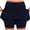 Navy, variant on USSUMA Summer Saving Running Shorts for Women Solid Color Pull-on Elastic Skinny Leggings Shorts Skirts Leisure Mid Waist Sports Stylish Shorts Leggings Loose Fit Flowy Shorts for Office Black L