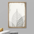 thumbnail image 3 of wall26 Framed Canvas Print Wall Art Transparent Black &amp; White Leaf Trio on Grunge Background Floral Nature Illustrations Modern Art Rustic Dramatic for Living Room, Bedroom, Office - 16"x24&, 3 of 5
